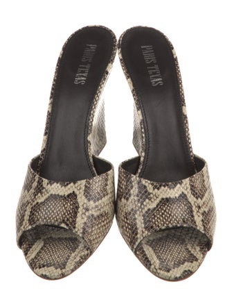 Paris Texas Leather Animal Print Slides