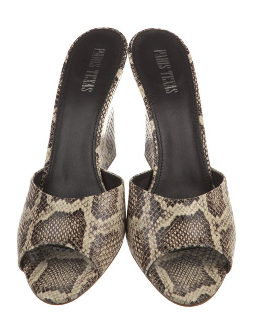 Paris Texas Leather Animal Print Slides