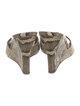 Paris Texas Leather Animal Print Slides