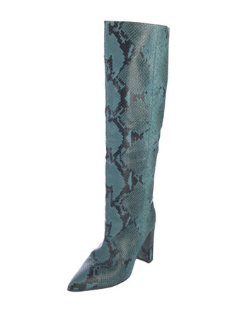 Paris Texas Embossed Leather Animal Print Boots