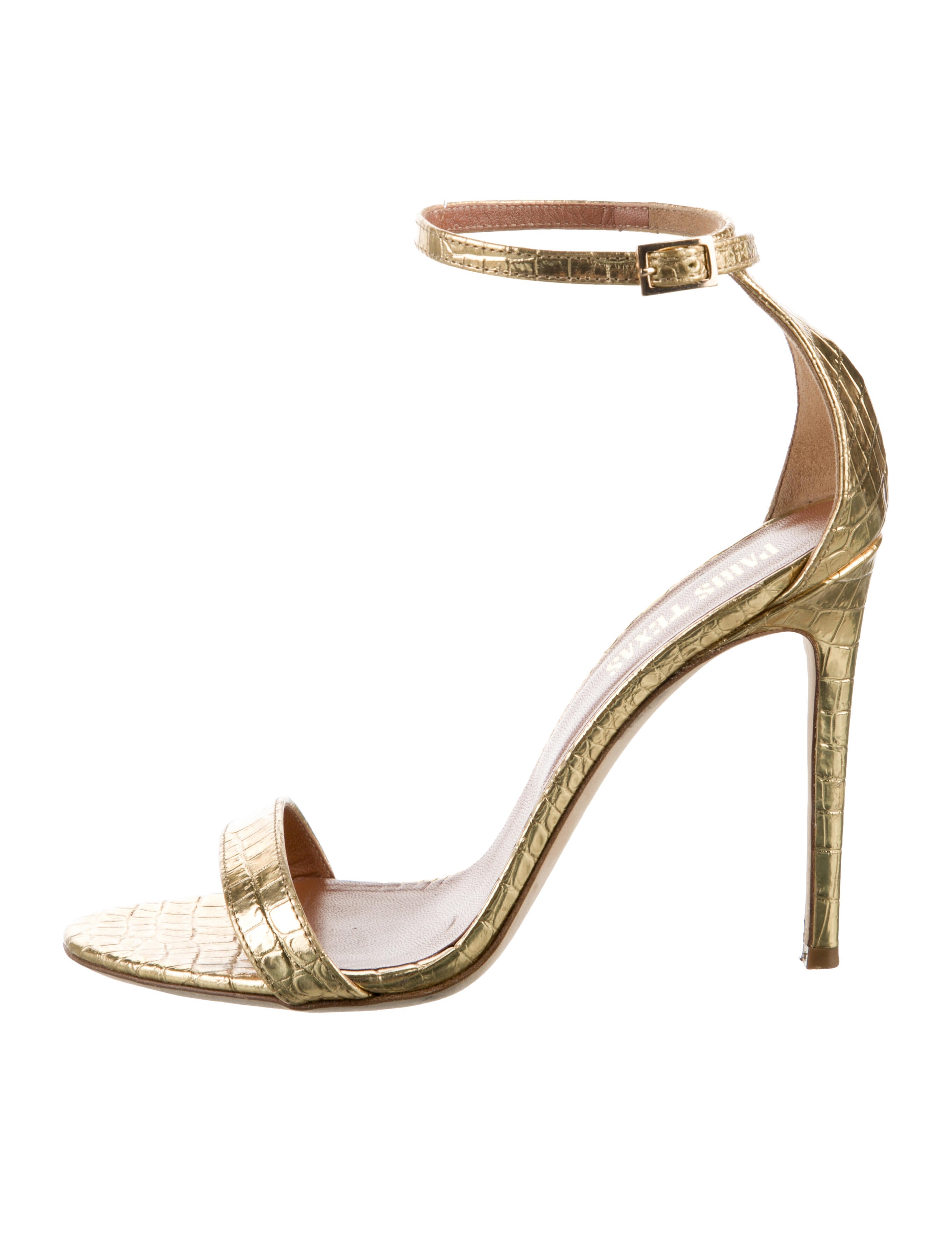 Paris Texas Leather Animal Print Sandals