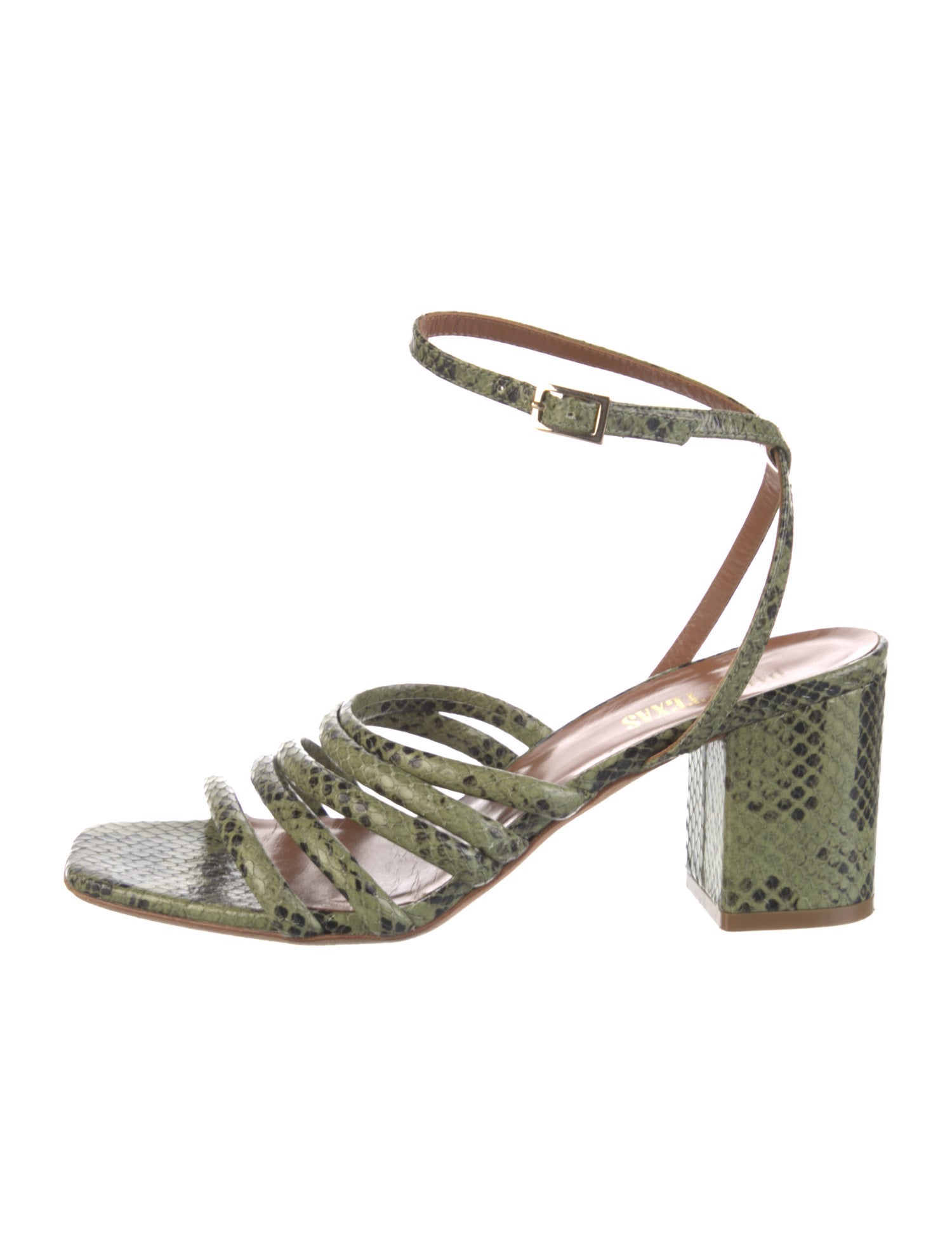 Paris Texas Patent Leather Animal Print Sandals