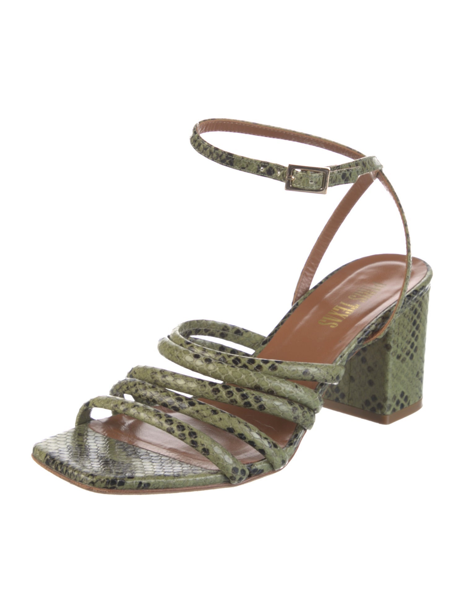 Paris Texas Patent Leather Animal Print Sandals