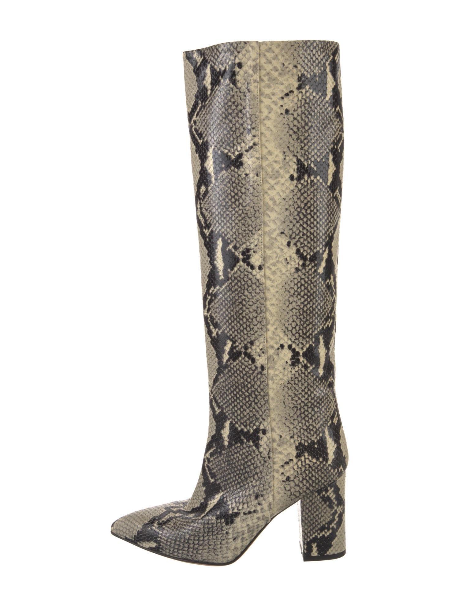 Paris Texas Leather Animal Print Boots