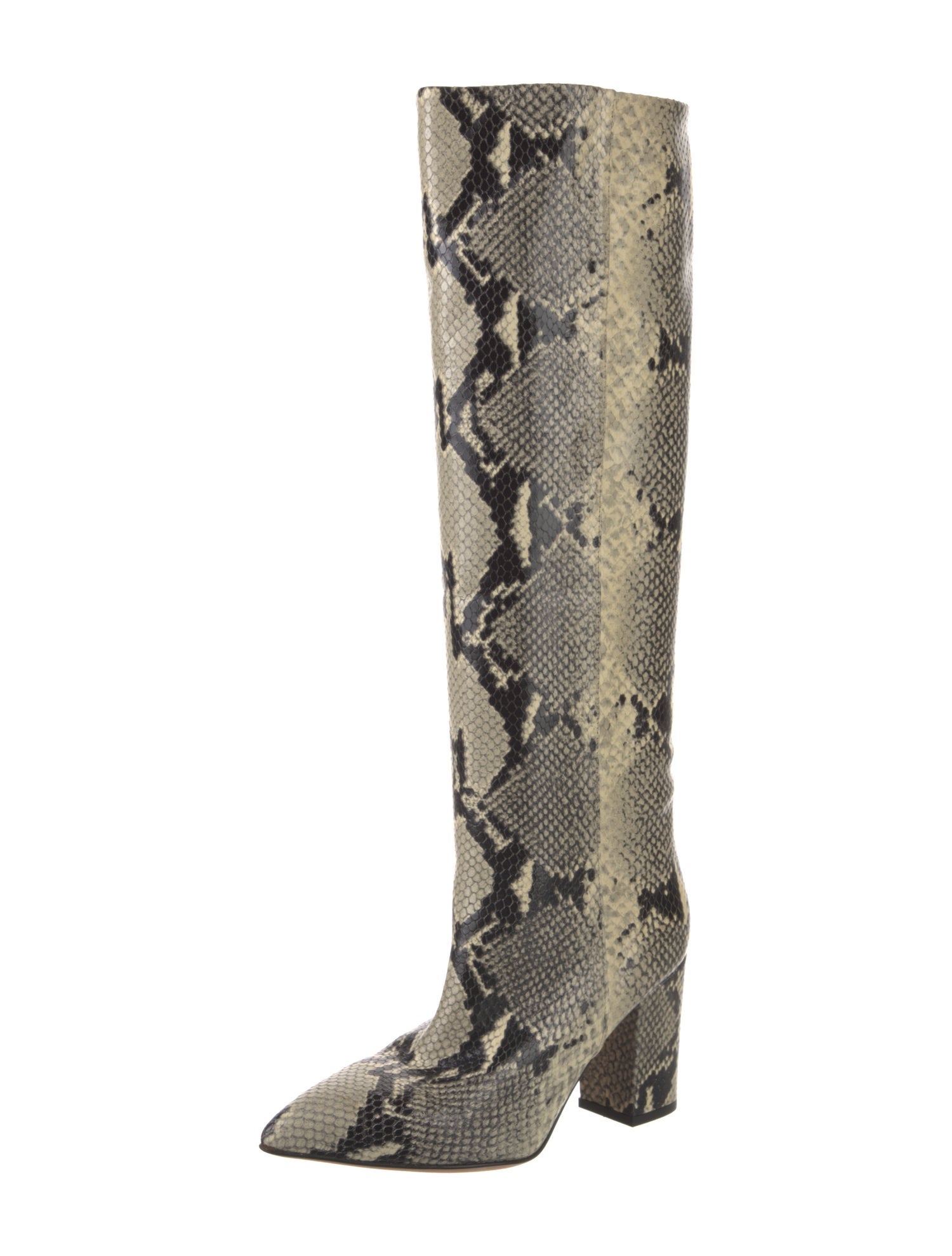 Paris Texas Leather Animal Print Boots