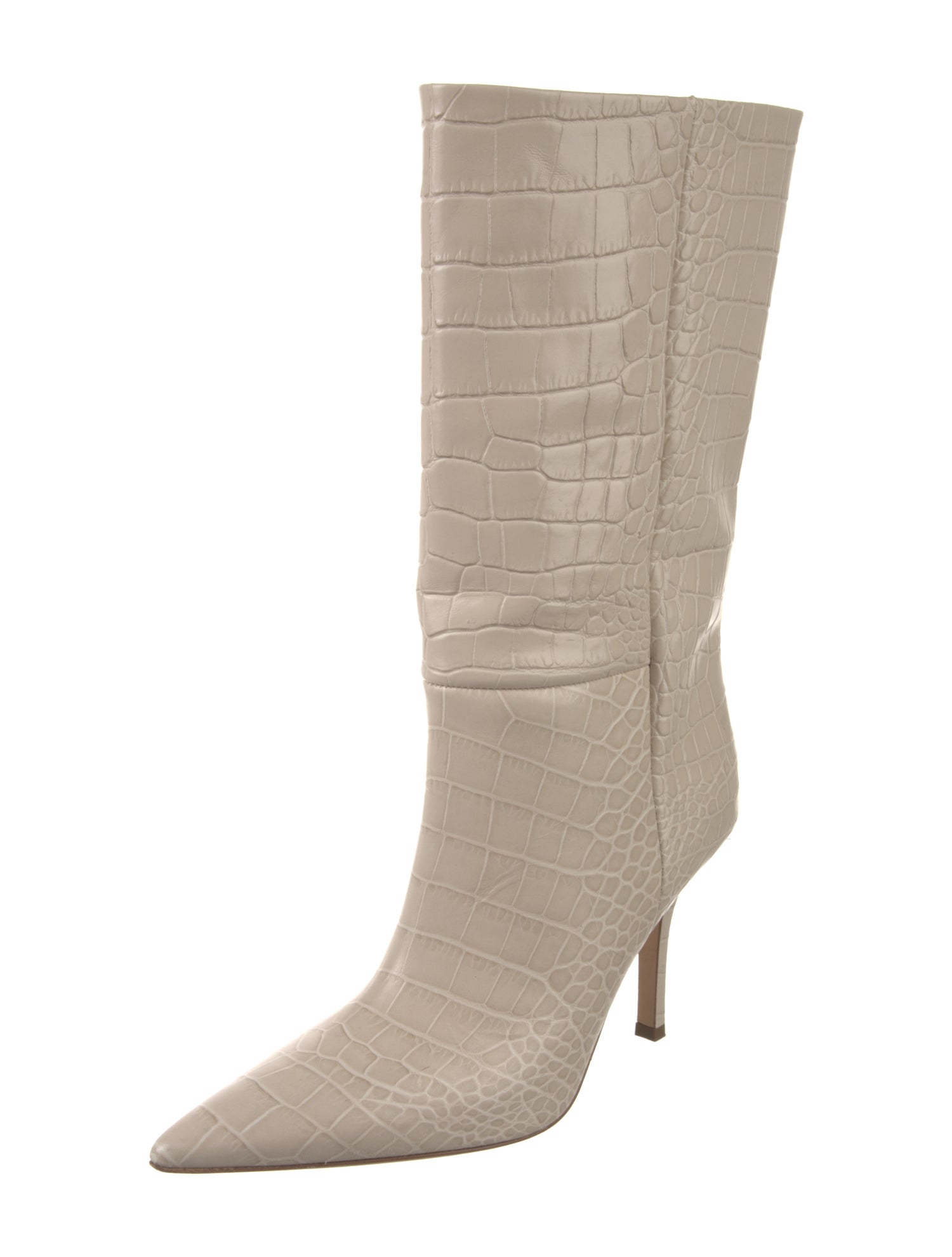 Paris Texas Leather Embroidered Accent Boots