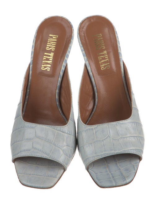 Paris Texas Embossed Leather Slides