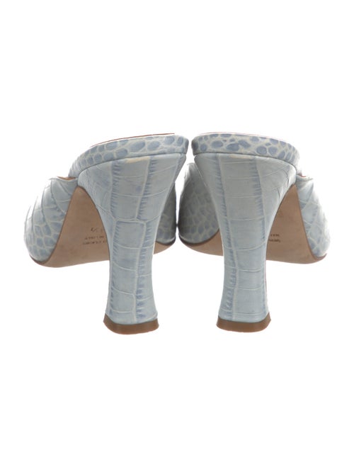 Paris Texas Embossed Leather Slides