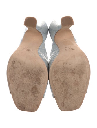 Paris Texas Embossed Leather Slides