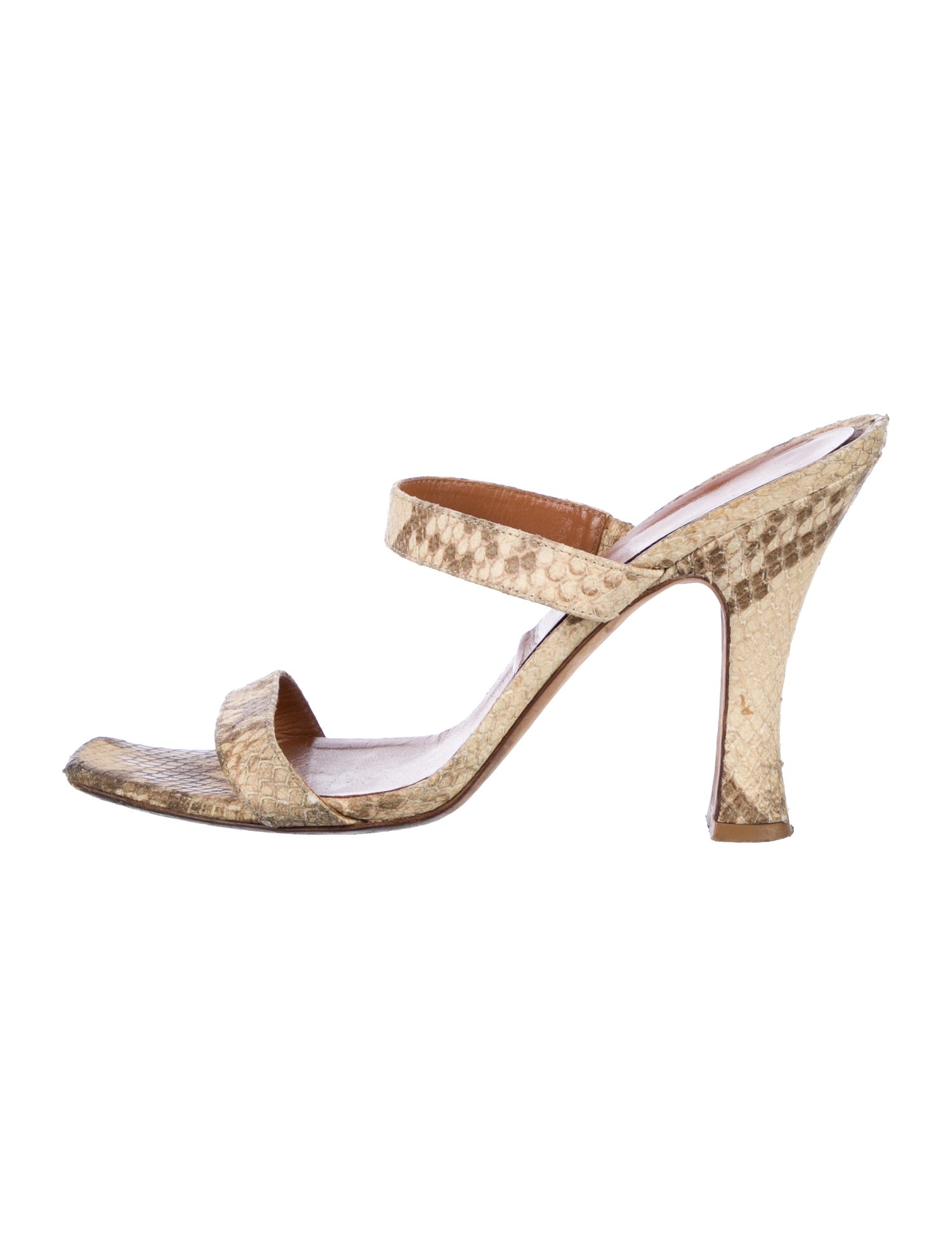 Paris Texas Leather Animal Print Slides