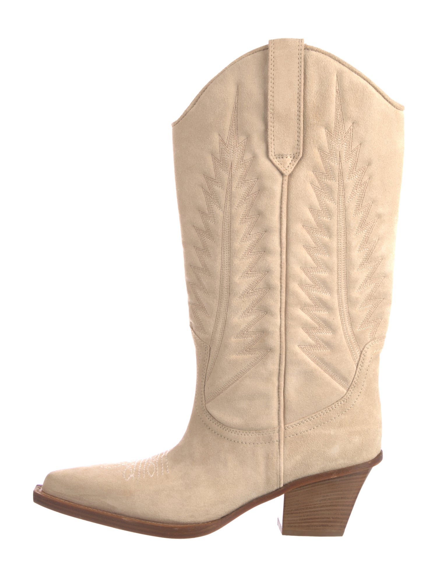 Paris Texas Suede Embroidered Accent Western Boots