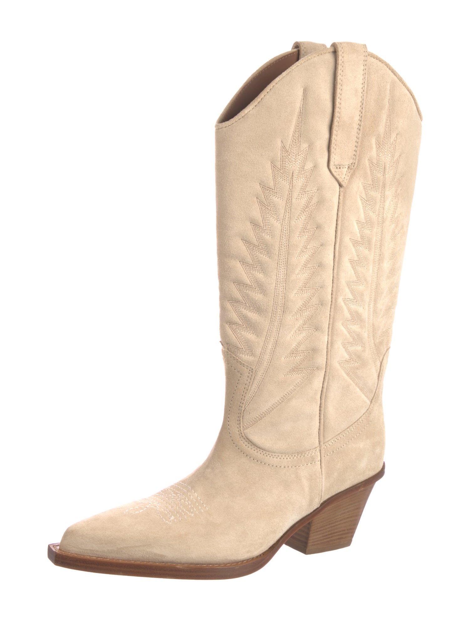 Paris Texas Suede Embroidered Accent Western Boots