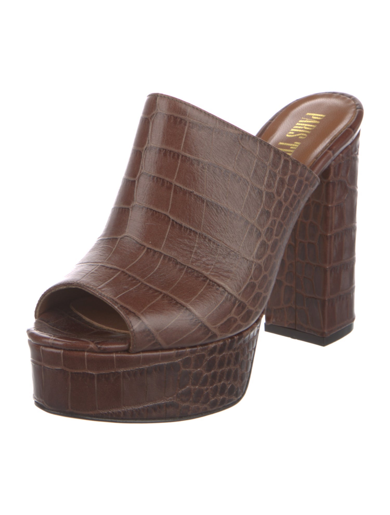 Paris Texas Leather Slides