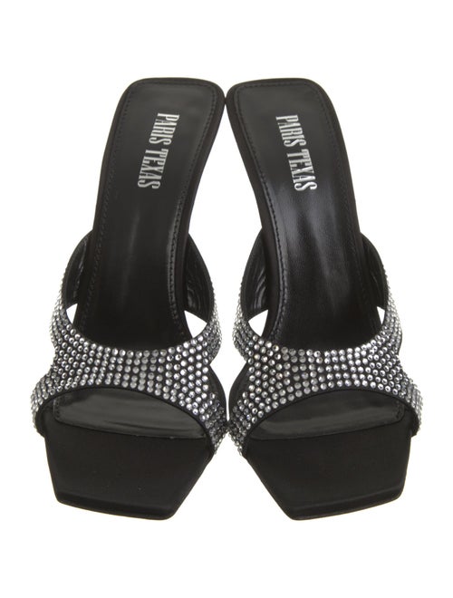 Paris Texas Suede Crystal Embellishments Slides