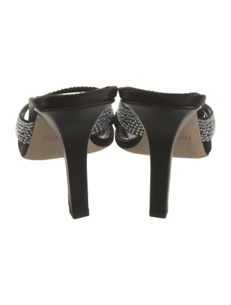 Paris Texas Suede Crystal Embellishments Slides