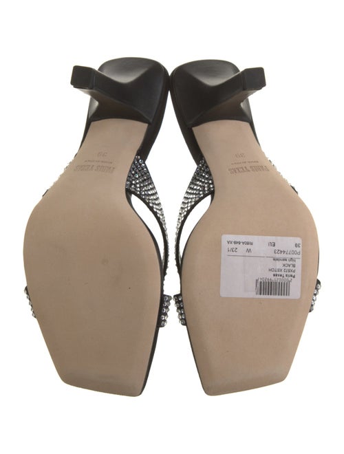 Paris Texas Suede Crystal Embellishments Slides