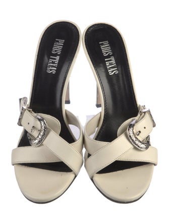 Paris Texas Leather Slides
