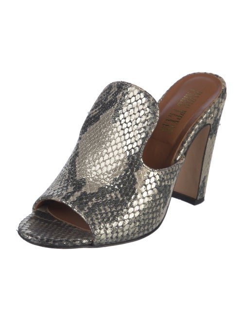 Paris Texas Leather Animal Print Slides