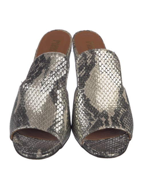 Paris Texas Leather Animal Print Slides