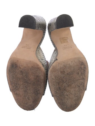 Paris Texas Leather Animal Print Slides