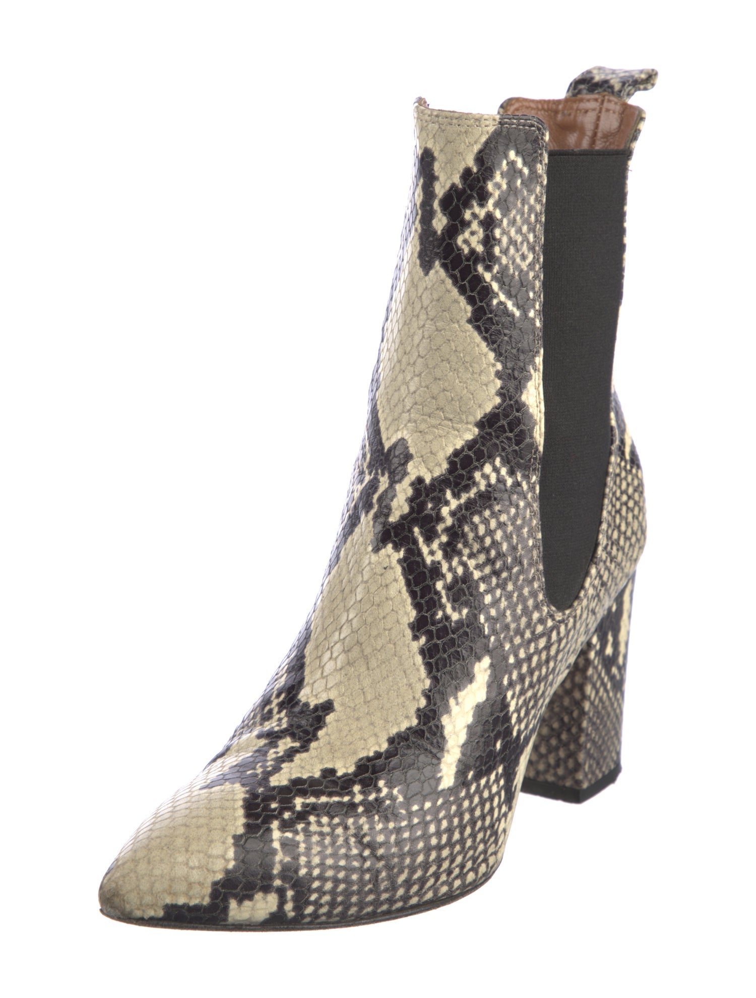 Paris Texas Leather Animal Print Chelsea Boots