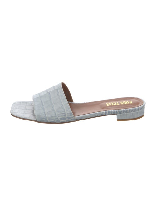 Paris Texas Embossed Leather Slides