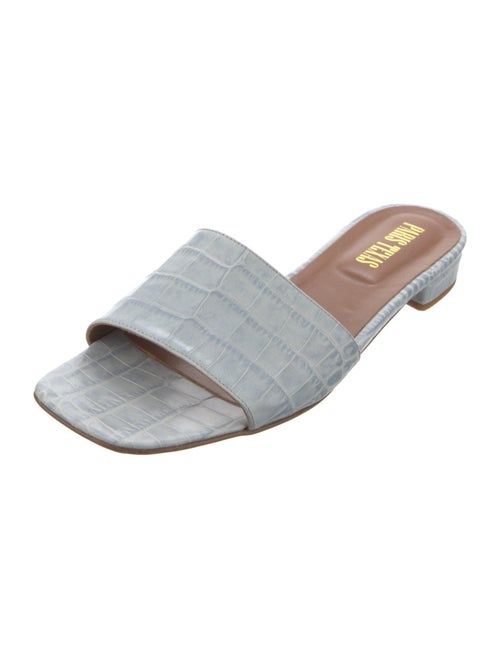 Paris Texas Embossed Leather Slides