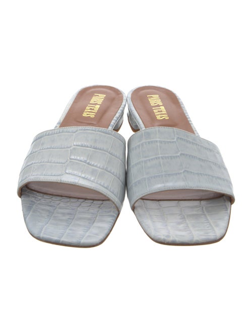 Paris Texas Embossed Leather Slides