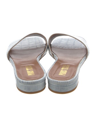 Paris Texas Embossed Leather Slides