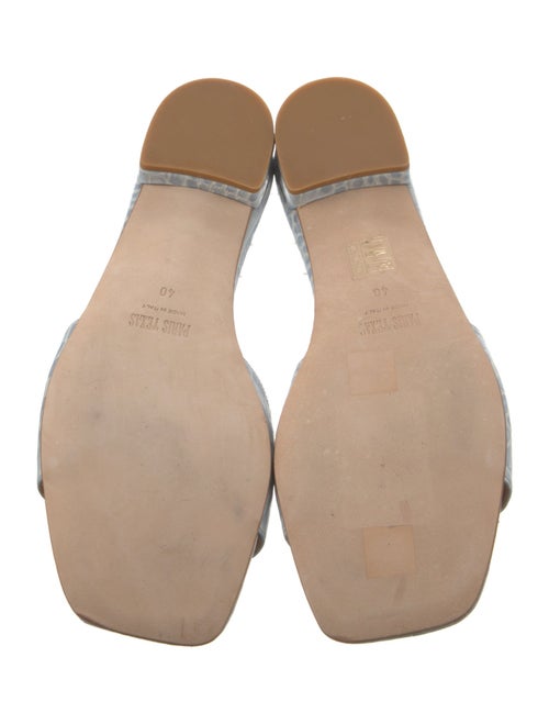 Paris Texas Embossed Leather Slides