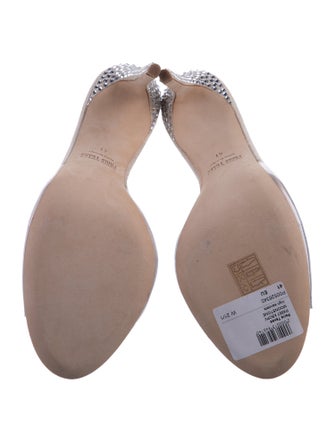 Paris Texas Suede Crystal Embellishments Slides