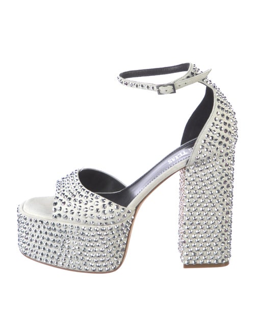 Paris Texas Suede Crystal Embellishments Sandals