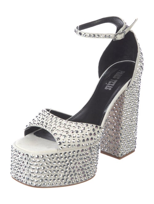Paris Texas Suede Crystal Embellishments Sandals