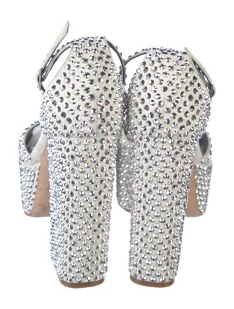 Paris Texas Suede Crystal Embellishments Sandals