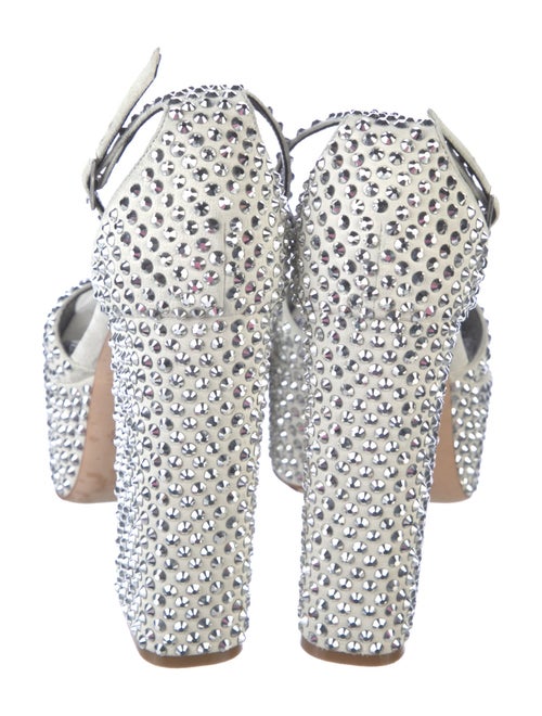 Paris Texas Suede Crystal Embellishments Sandals