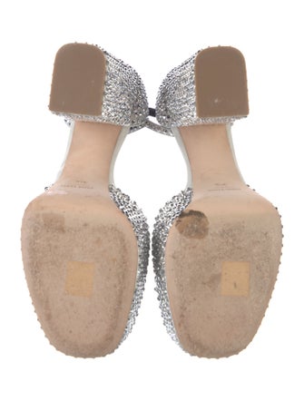 Paris Texas Suede Crystal Embellishments Sandals