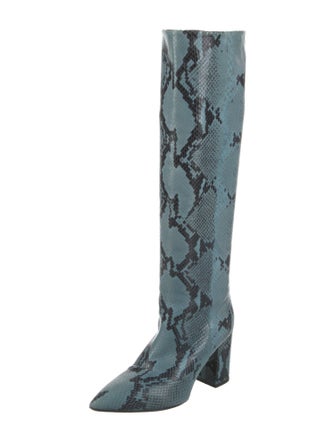 Paris Texas Embossed Leather Animal Print Boots