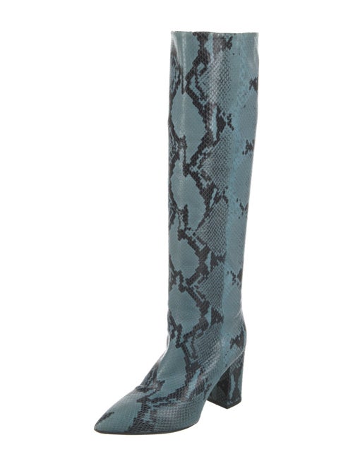 Paris Texas Embossed Leather Animal Print Boots