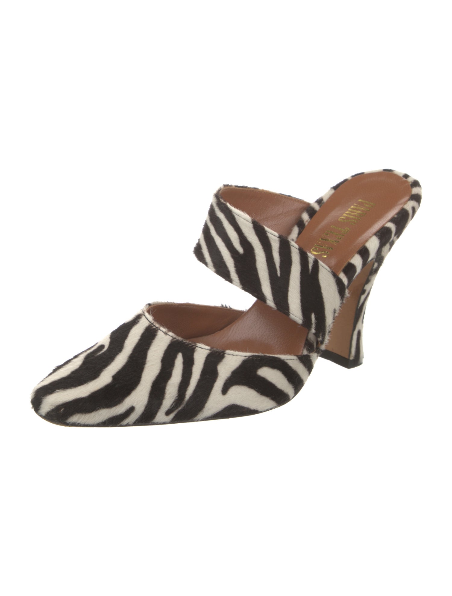 Paris Texas Ponyhair Animal Print Mules