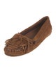 Paris Texas Suede Whipstitch Trim Moccasins