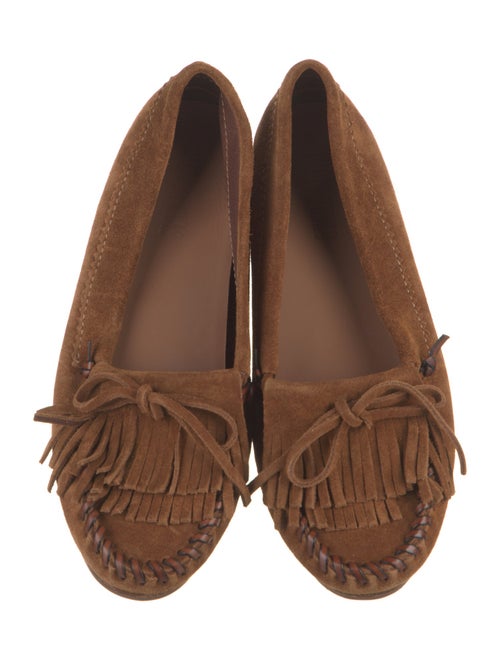 Paris Texas Suede Whipstitch Trim Moccasins