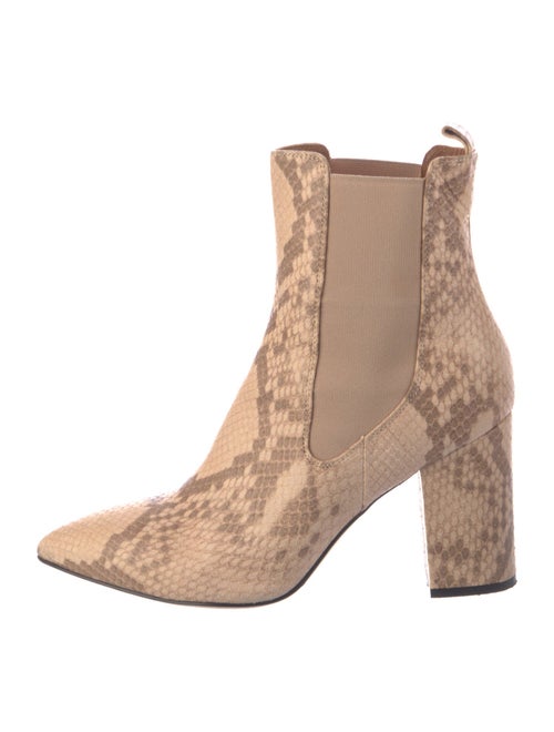 Paris Texas Leather Animal Print Chelsea Boots