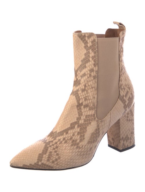 Paris Texas Leather Animal Print Chelsea Boots