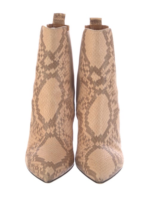 Paris Texas Leather Animal Print Chelsea Boots