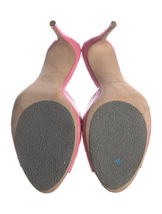 Paris Texas Embossed Leather Printed Slides