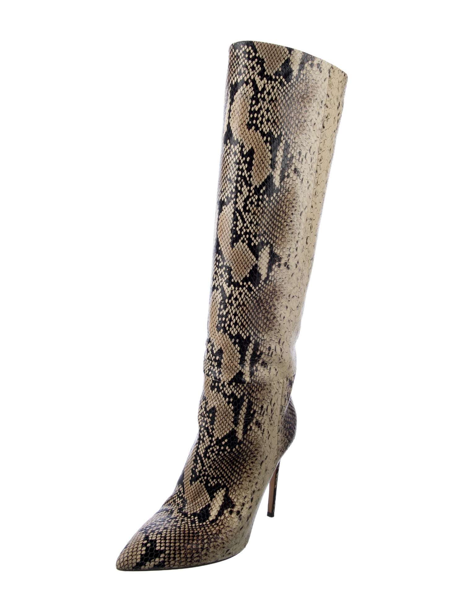 Paris Texas Leather Animal Print Boots
