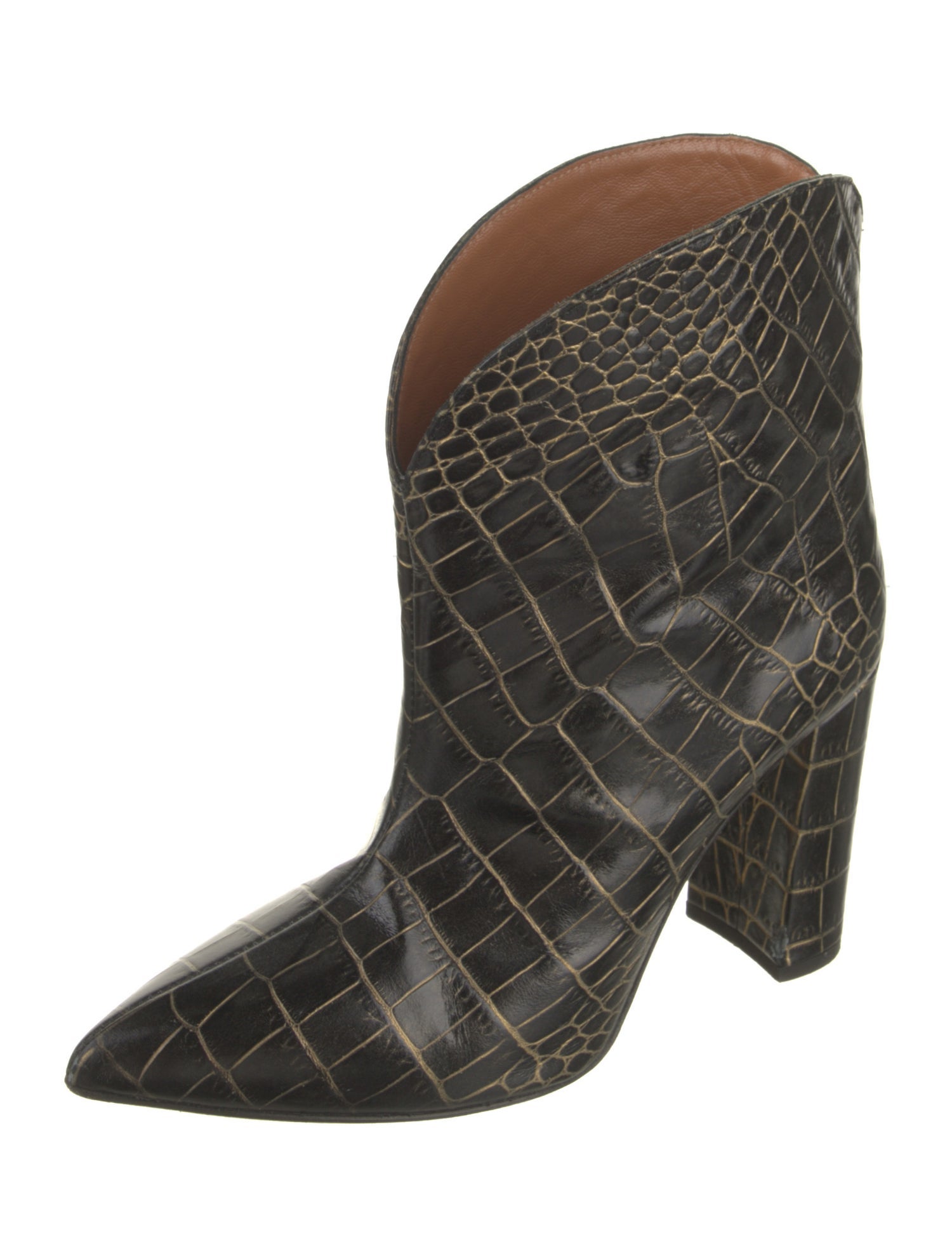Paris Texas Leather Animal Print Western Boots