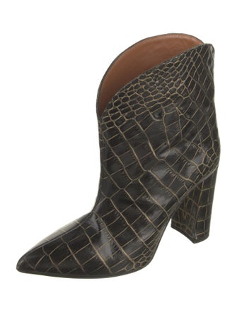 Paris Texas Leather Animal Print Western Boots