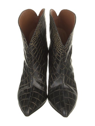 Paris Texas Leather Animal Print Western Boots