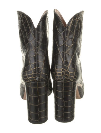 Paris Texas Leather Animal Print Western Boots